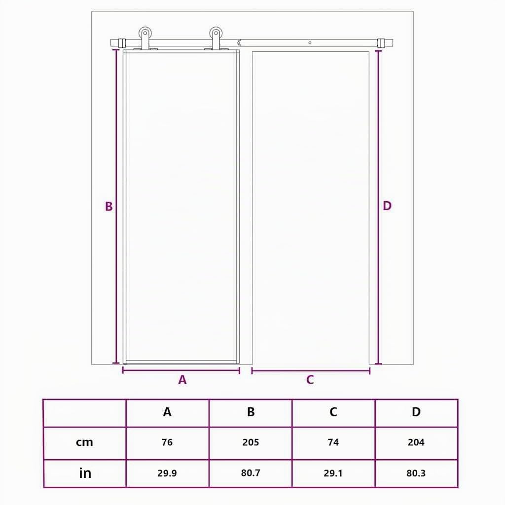 vidaXL Puerta Corredera Herrajes Entrada Corrediza Deslizante Cuarto de Baño Salón Sala de Estar Habitación ESG Vidrio y Aluminio Blanca 76x205 cm