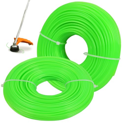2.0mm Nylon Strimmer Wire, 328 Feet 100M Round Strimmer Line Strong Trimmer Cord for Garden Grass Trimmers Electric (Green)