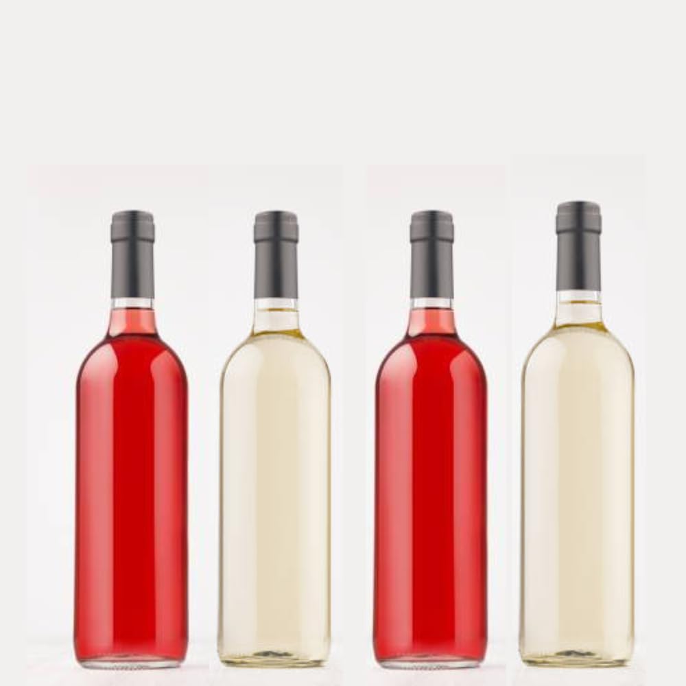 Bottiglia Bordolese per Vino (750ml) Trasparente con predisposizione Tappo Sughero Bottiglie per Amari Pregiati in Vetro (60 Pz)