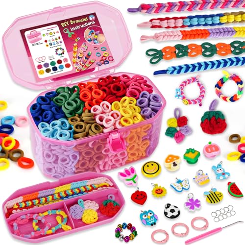 FunzBo Elastique Bracelet Élastique Loom Bands Kit, 10 couleurs kits de fabrication de bracelets...