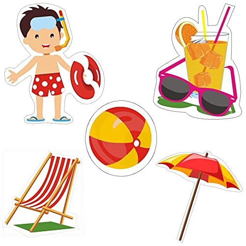 Pretty UR Party Pool Party Theme Paper Cutouts for Birthday Parties