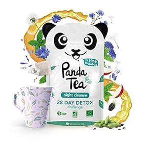 Panda Tea – Night Cleanse – Thé & infusions detox certifié bio – 28 sachets – anti-ballonnements et ventre plat
