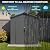 Devoko 6x4 FT Resin Storage Shed with Floor, Waterproof Tool Storage Shed with Lockable Door for Patio, Garden, Backyard, Dark Gray