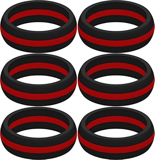 Set of Two (2) Silicone Rings in Your Choice of Size and Color - Engagement Wedding Replacement Rings for Workout and Active Lifestyles