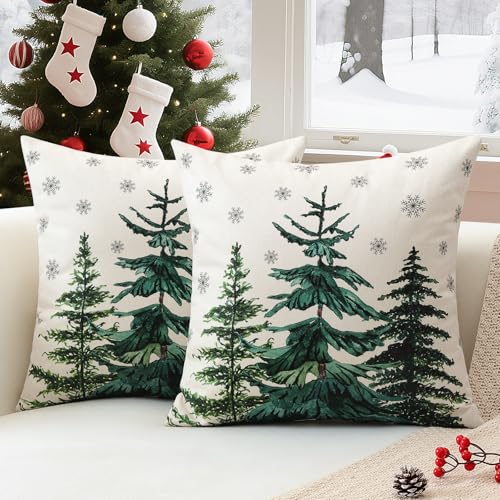 Sungeek 2er Set Weihnachten Kissenbezüge, Dekorative...