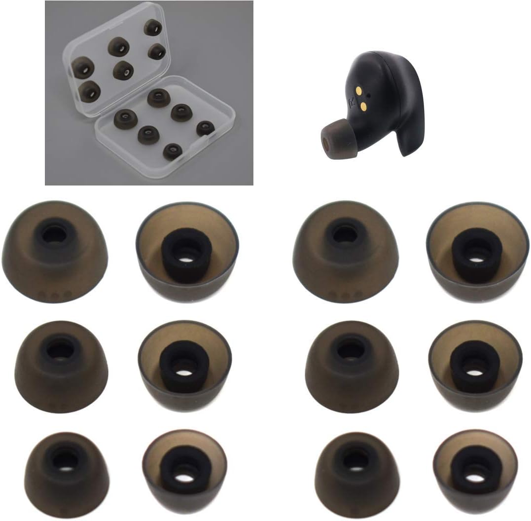 Zotech 6 Pairs of Ear Tips for Jabra Elite Active 65t, 75t (S/M/L) (Black)