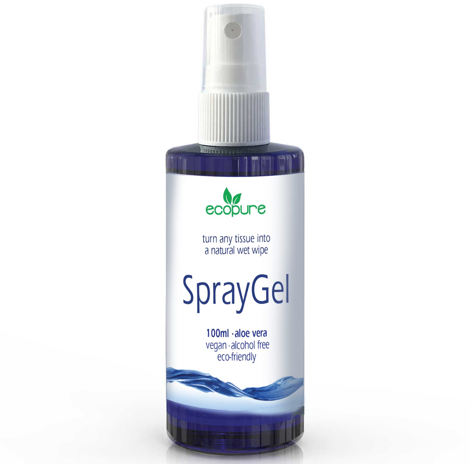 SprayGel Toilet Paper Gel Lotion – 100ml. The Eco-friendly Aloe Vera Spray, That Turns Tissue Paper Into A Flushable Moist Wet Wipe Alternative.