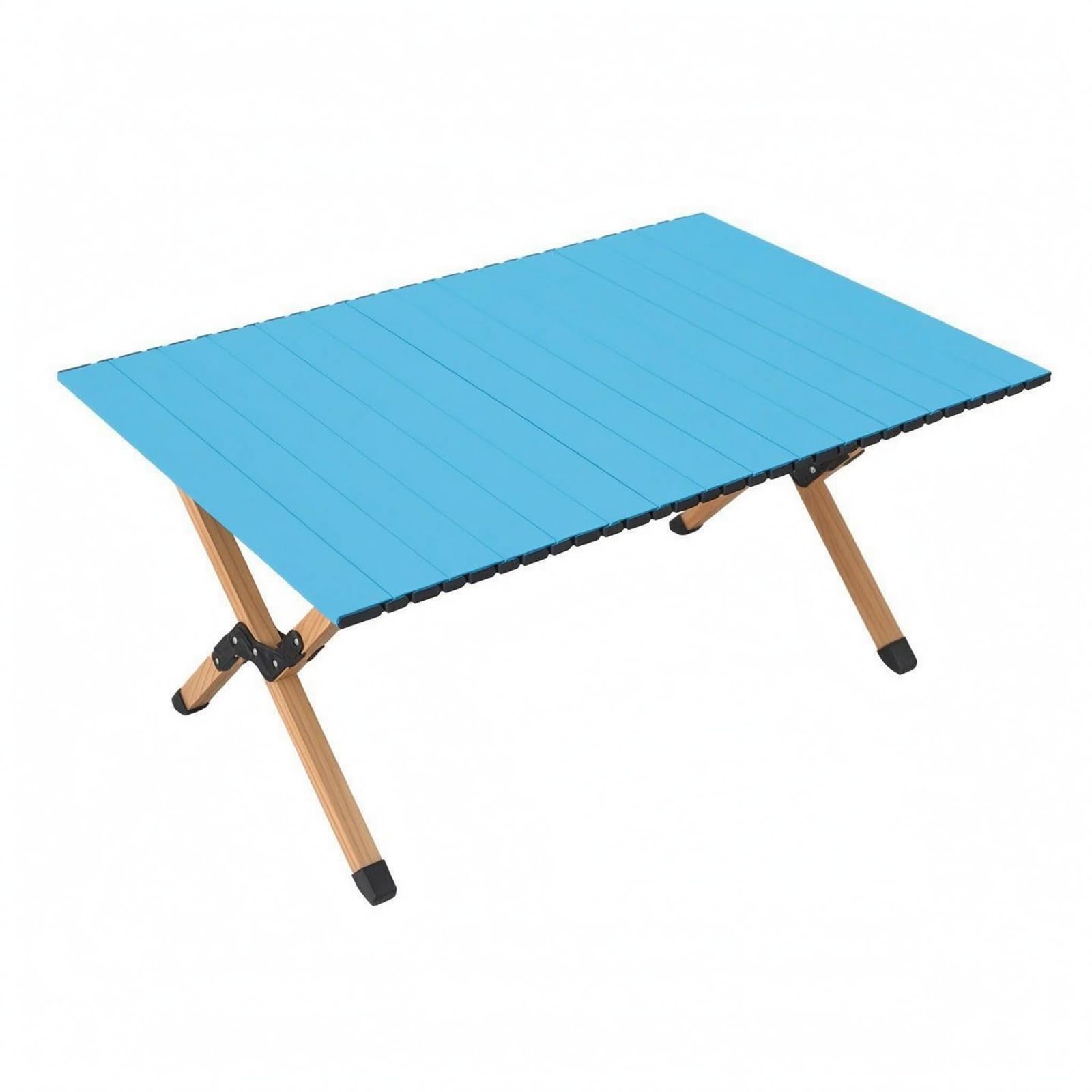 Portable Folding Table Aluminum Alloy Foldable Leg Table, Blue, Adj Table M-image-4
