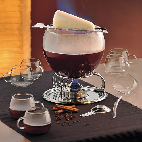 kela Pentola in vetro per punch al fuoco 3,5 l FINA, pentola per punch al fuoco resistente al calore, recipiente per punch in vetro - immagine 3