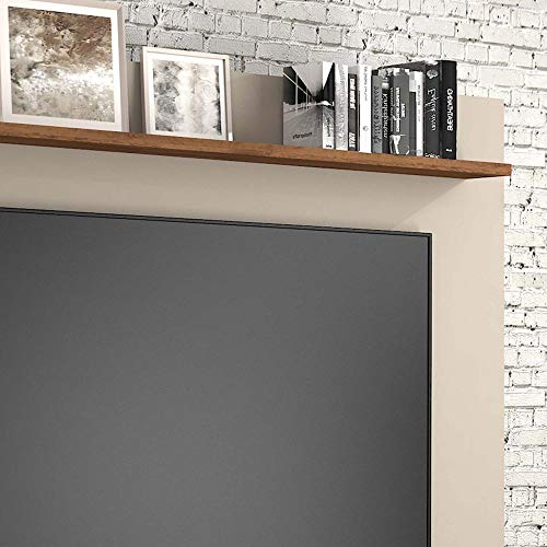 Estante Home 4 Portas Painel para Tv até 55 Polegadas com Espelho Munique Off White/savana - Permobi