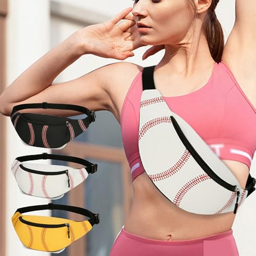 Nylon Baseball Pattern Sports Waist Bag Multifunctional Chest Bag Women's Single Shoulder Messenger Bag Suitable for Sports2