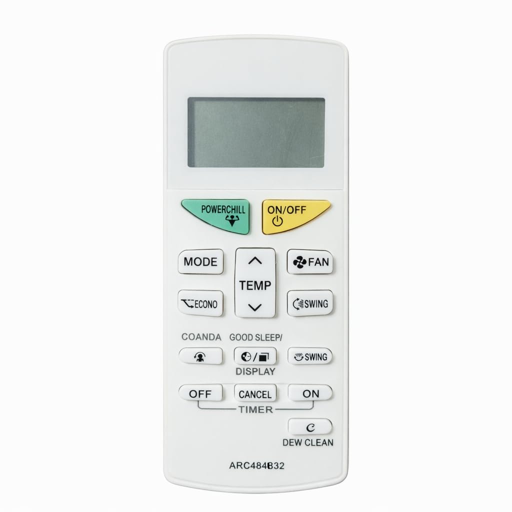 Dew Clean AC Remote Compatible for Daikin AC Remote No 132L Model ARC484B32, White (Work Only If Your Old Remote Same)-picture-21