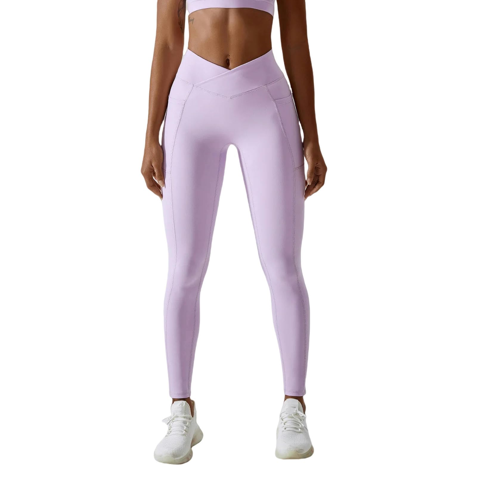 Pantaloni Donna Estivi Pantaloni da Yoga Senza Soluzione di continuità Ad Allenamento in Palestra Ad Alta Palestra Sport Women Fitness Female Legging Tummy Control-Cigno Bianco-m