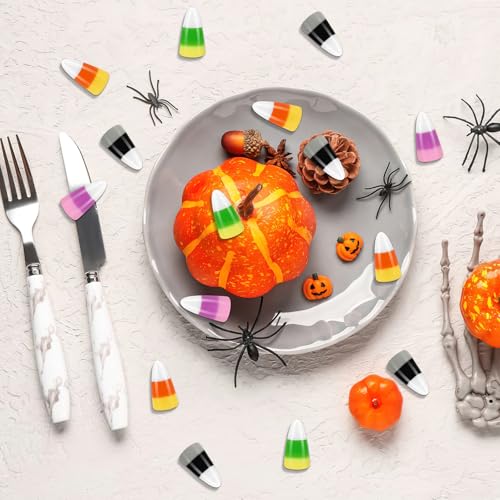 Image of JUNEBRUSHS 50 Pcs Halloween Resin Corn for Halloween Party Crafts Decorations