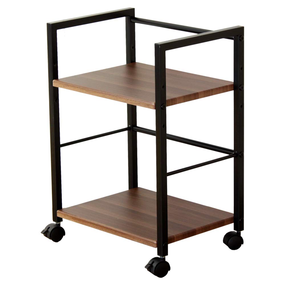Amazon.co.jp: 岩附 サイドワゴン キャスター付き 2段 幅45cm 木製