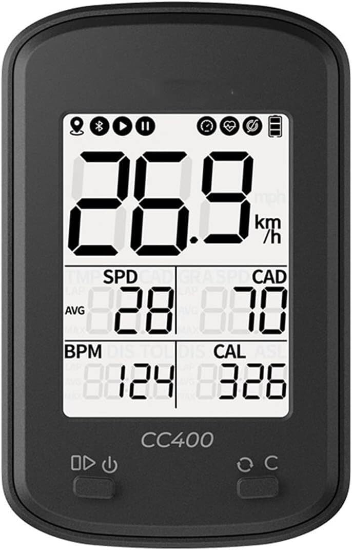 Compteur de vitesse du véhicule Compteur de code de vélo intelligent for vélo, compteur kilométrique de surveillance de vitesse GPS, affichage de rétroéclairage étanche LCD, chronomètre, tachymètre de