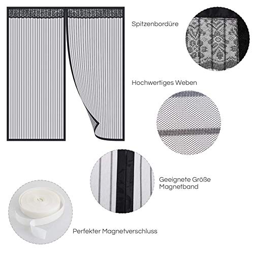 Zanzariera per Finestra 160x210cm, Nero Finestra