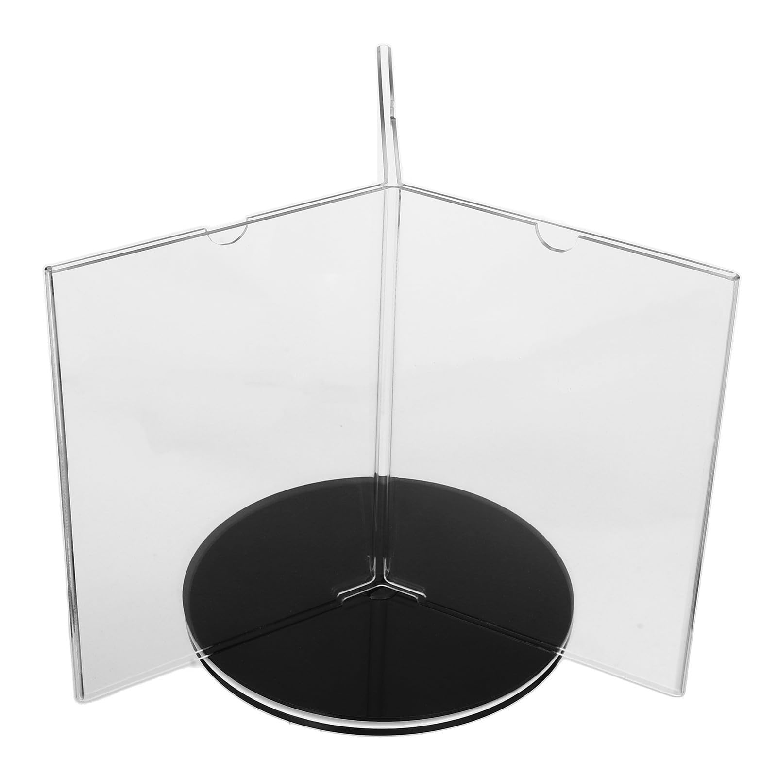 VILLCASE Soporte y Diseño Elegante de Acrílico de Menú Giratorio con Base Estable A5 para Exhibición en Banquetes y Tiendas Minoristas
