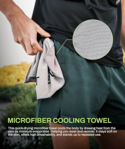 Image of TEGO Pacer Cooling Towel | Lightweight Microfiber | Quick-Dry | Compact | Instant Cooling Effect | Workout & Running Essential
