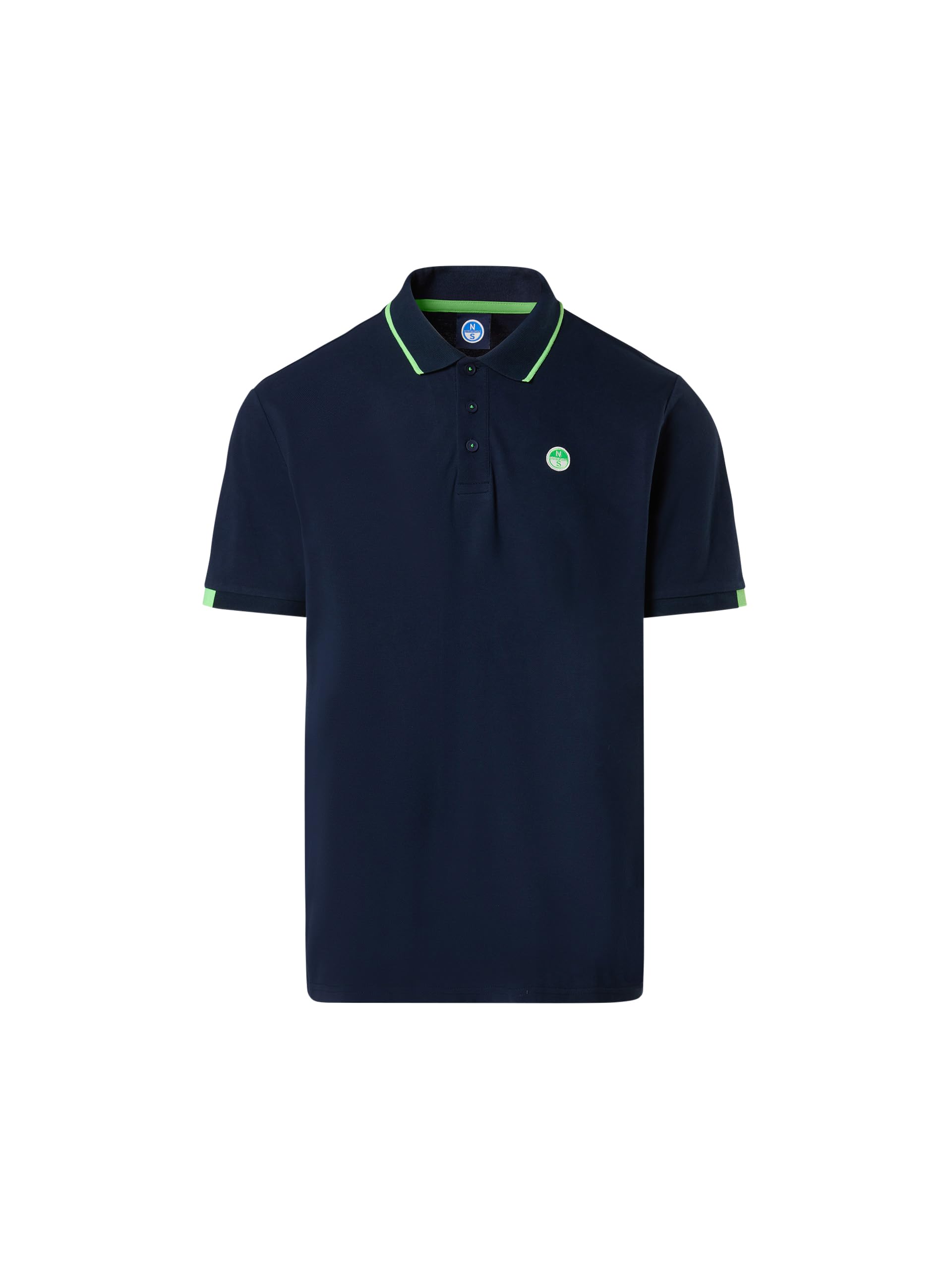 Polo North Sails piqué de coton boutons classiques liserés fluo - 7