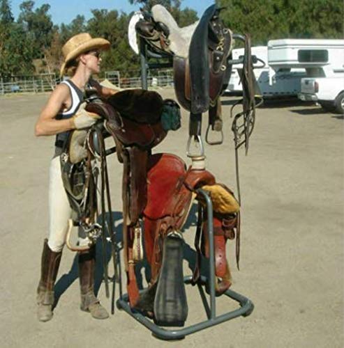 Seny Heavy Duty Three Tier Rotatable Saddle Rack Stand H68.5 x W30 x D30.