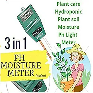SVE Super 3-in-1 Solar Soil Moisture, Light and pH/acidity Meter Plant Tester,Good for Gardener or planter both indoor and outdoors (No Battery needed)
