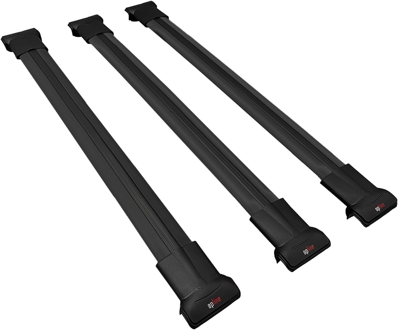 Compatible with Jeep Grand Cherokee 2 (WJ) 1999-2004 Fly Model Car Roof Rack Cross Bar Black Aluminium 3 Bars