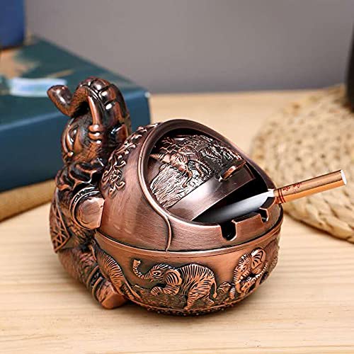 Amazon.com: LAUYOO Vintage Decorative Windproof Ashtray with Lid