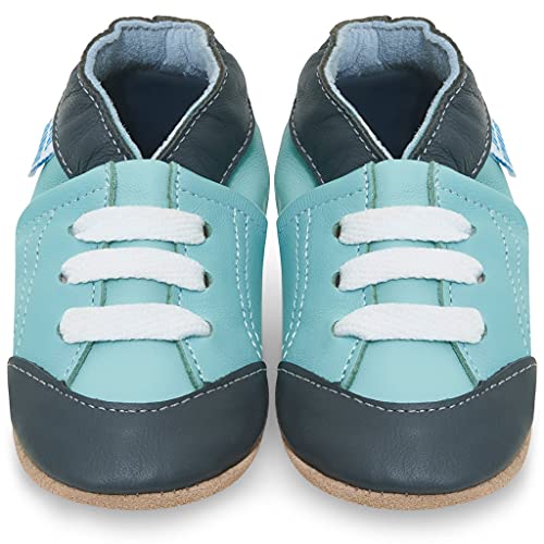 image for JUICY BUMBLES Soft Leather Baby Boy Shoes - Toddler Shoes Boys with Su