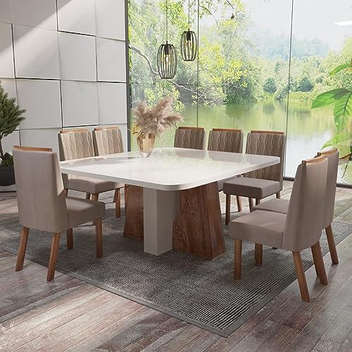 Sala de Jantar 135x135 Magic Ame/off Bom Pastor 8 Cadeiras