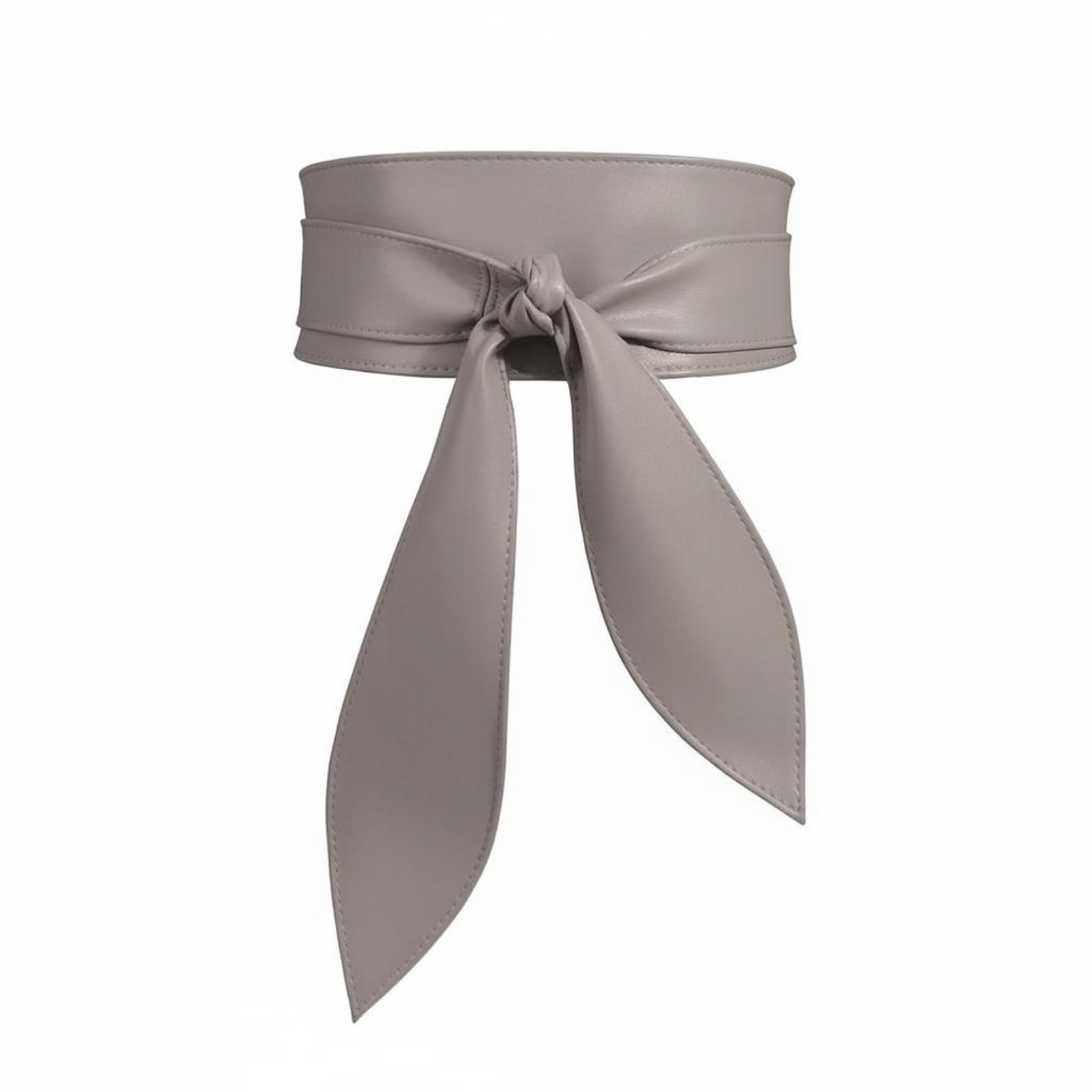 Soft Long Waist Tie Belt Elegant Wide Bow Belt Versatile Waist Wrap Bow Sash Lightweight for Women, Dress Outfits, Party, Formal Wear, Gray, M | Belts | Womens Accessories-image-31