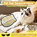 CAIBAO Electrostatic Pet Hair Removal Gloves: Quick Wiping - Reusable & Washable for Sofa Clothing Pet Beds Effortless Cats & Dogs Hair Remover for Busy Pet Owners (1pcs-Black)