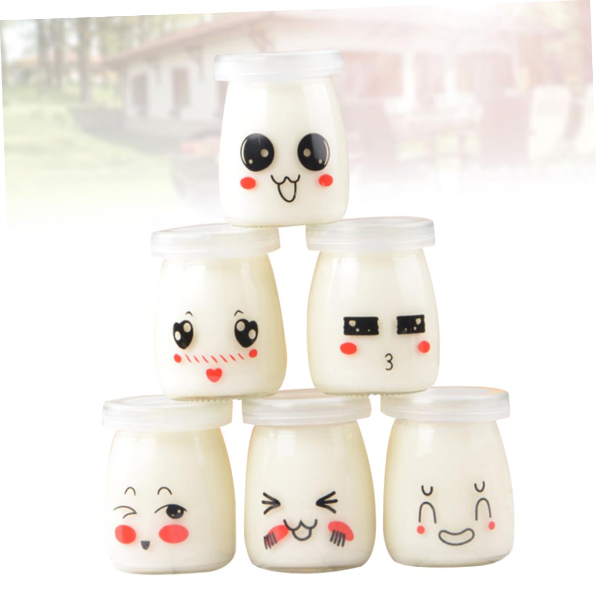 10piezas Vasos De Pudín Vidrio Resistente Al Calor Para Gelatina y Yogur Fácil De Limpiar