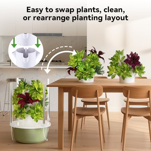 Système hydroponique extérieur et intérieur pour cultiver 28 herbes fraîches chez soi - 3