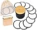 Produktbild ECOFACE Wiederverwendbare Bambus-Baumwollpads (16 Stück) | Bio-Augen-Make-up-Entferner Pads | Umweltfreundliche Hautpflege Geschenke perfekt für alle Hauttypen