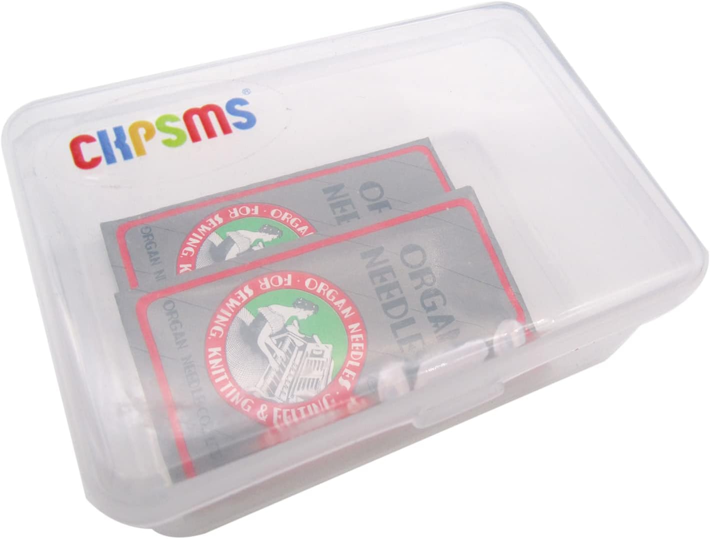 Organ Needle - 60PCS Organ Titanium HAX1PD 15X1PD Home Sewing Machine Flat Shank Needles (in CKPSMS Clear Plastic Box) (Needle Size:#9#11#12#14#16#18 Each 10PCS)