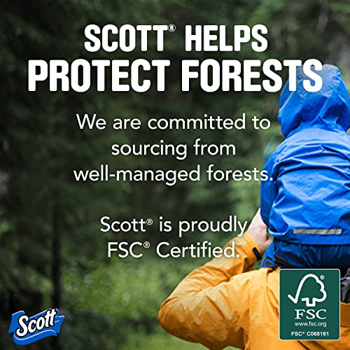 Scott 1000 Sheets Per Roll, 12 Toilet Paper Rolls, Bath Tissue #TOP6