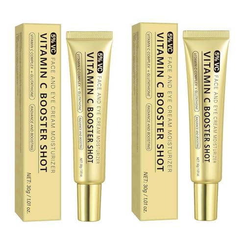 2PCS Vitamin C Booster Serum,Brightens Skin Tone, Vitamin C Shot Serum with Glutathione, Niacinamide and Vitamin E for Glow Skin