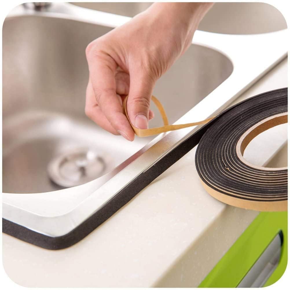 Othmro 2 Rolls Door Weather Stripping Insulation 13 Feet, 0.47inch W * 0.12inch THK Weather Stripping Insulation for Door Seal Window Foam Insulation Tape