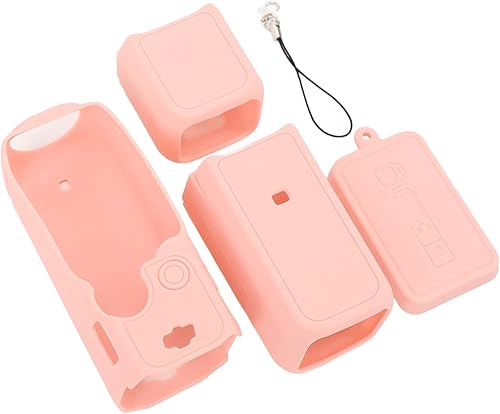 Miniatura 2 de Jonlaki Soft Silicone Sports Camera Case for Osmo 3 -, Fingerprint, and Screen Cover with Lanyard Hole (Pink)