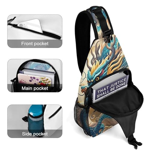 Mermaid Sling Bag for Men Women - Adjustable Crossbody Chest Backpack, 15" Travel Hiking Fanny Pack4