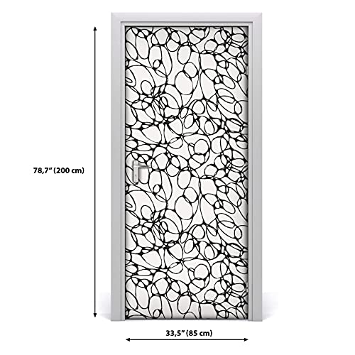 Papier peint pour porte 85x200cm déco adhésive imperméable design moderne - 3