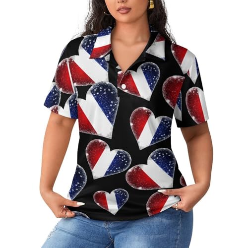 Camiseta de golf transpirable de mujer con cuello polo clásico funcional