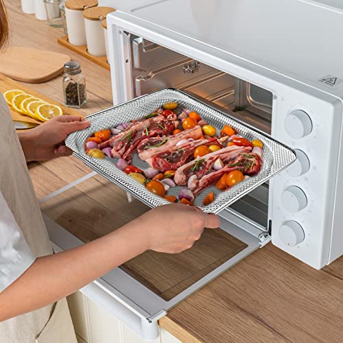 Pacienjo Air Fryer-Korb - Heißluftfritteuse aus Edelstahl für Backofen | Kochgeräte Digitale Luftzirkulation gleichmäßig erhitzt für Ninja SP100/SP101B1/SP101C – Bild 4