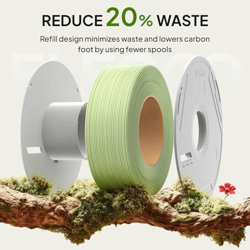 Image of ELEGOO Matte PLA Refill Filament Bundle 1.75mm 4KG, 3D Printer Filament No Spool 3D Printing PLA for Reusable Spool Refilling Sunshine Yellow /Ice Blue /Sakura Pink /Lavender Purple