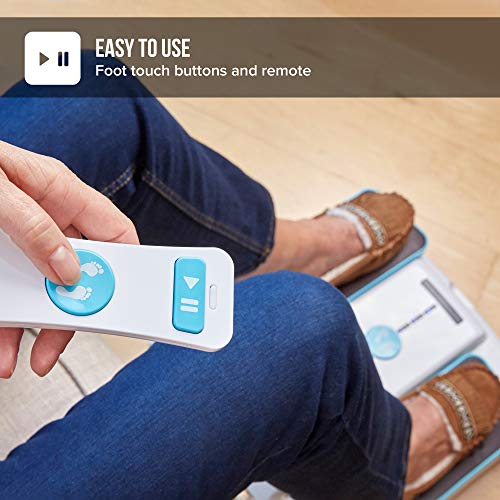 HoMedics Leg Exerciser - Easy Foot Touch Control & Remote, Lightweight & Compact Storage, 3 Speeds White - Image 6