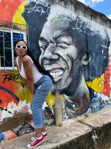 BessCops Women's Boyfriend Trendy Jeans Ripped High Waisted Straight Leg Loose Fit Distressed Zipper Fly Hole Denim3