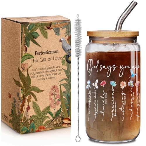 God Says You Are Pastor Spiritual Catholic Encouragement Birthday Mothers Day Gift for Mom Friends Coworker Sister, Christian Gifts for Women Inspiration Religious Glass Cup 16OZ, Faith Religious Gift