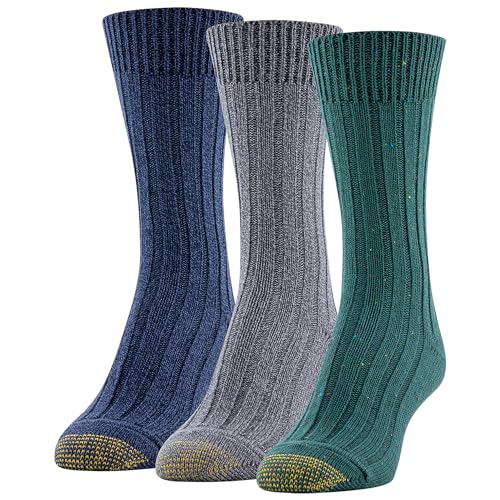 Image of GOLDTOE Womens Casual Texture Crew Socks, Multipairs