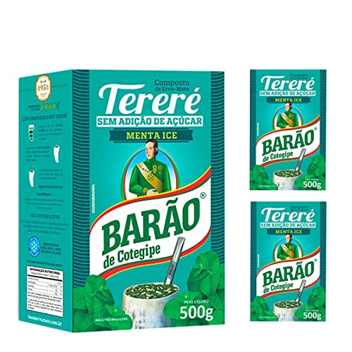 Kit 3 un Erva Mate para Terere Barão Menta ICE 500g